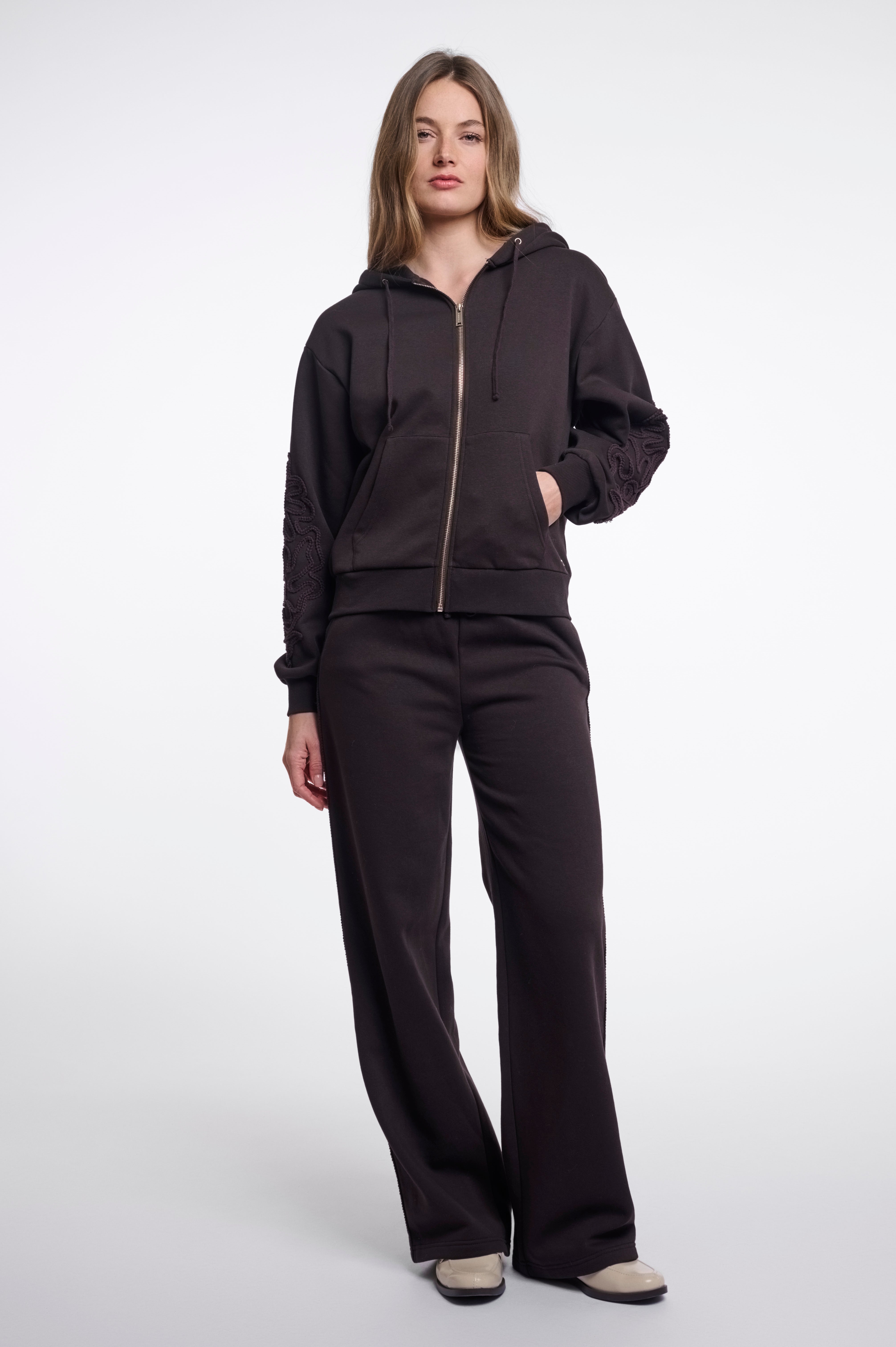 Felpa donna art. Pizo Rino & Pelle Coffee roast