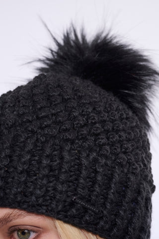 Pompon donna art. Pompon Rino & Pelle Black