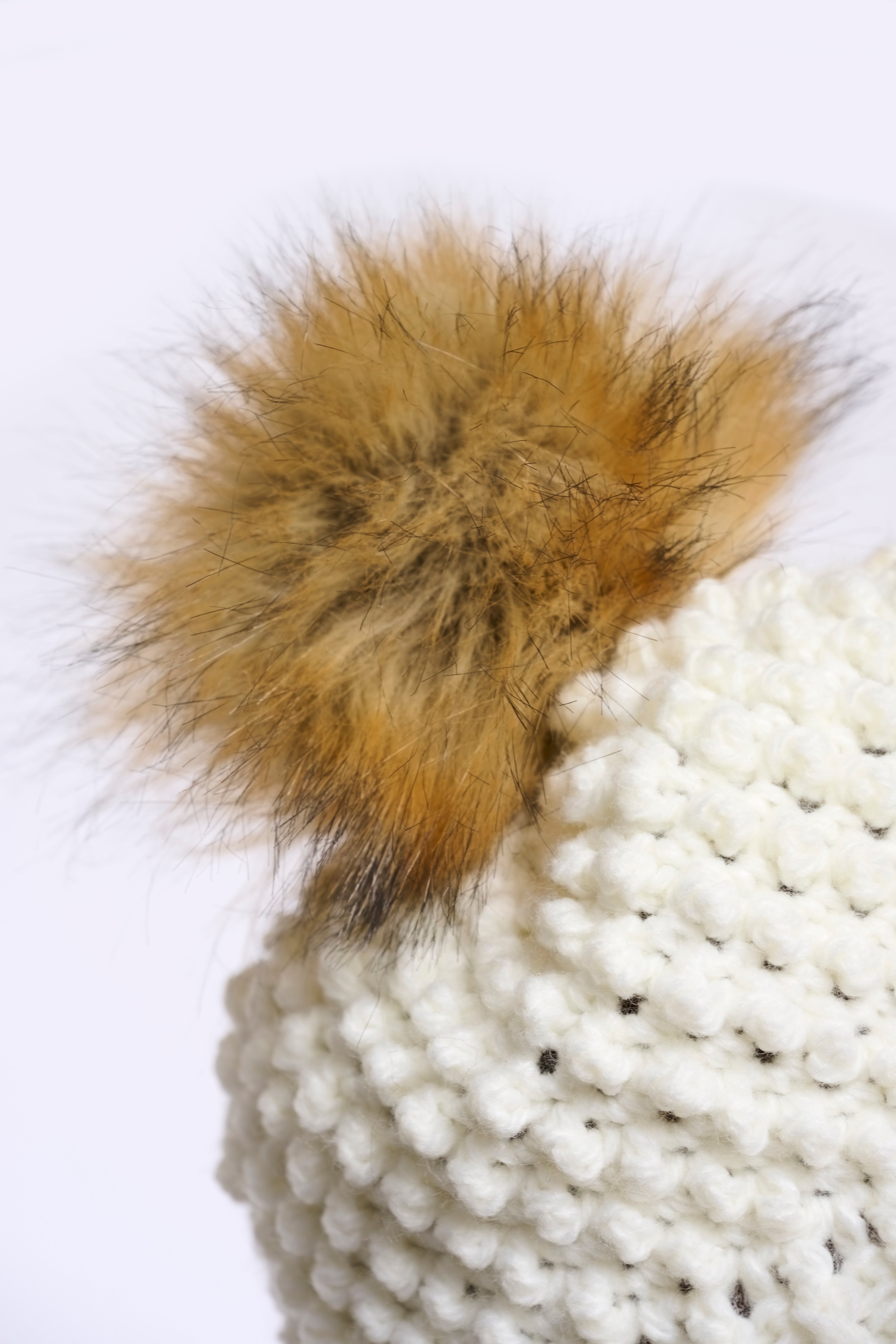 Pompon donna art. Pompon Rino & Pelle Natural