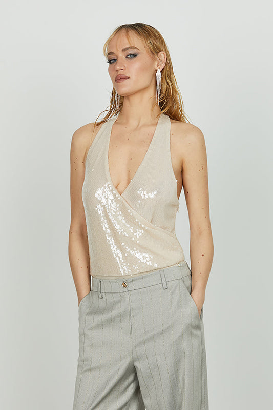 Body BELEN incrociato full paillettes art. RCA2503009008 Donna Relish Autunno Inverno 2025/2026