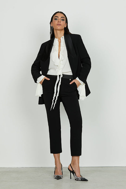 Panta NANTES_B vita alta con ts.capri baschina raso art. RCA2507006003 Donna Relish Autunno Inverno 2025/2026