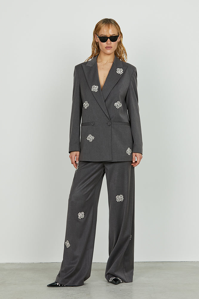 Panta AVEZ_J vita alta ampio applicazioni fiori strass art. RCA2507091006 Donna Relish Autunno Inverno 2025/2026