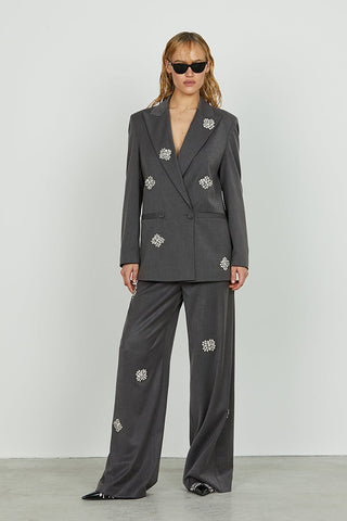 Panta AVEZ_J vita alta ampio applicazioni fiori strass art. RCA2507091006 Donna Relish Autunno Inverno 2025/2026