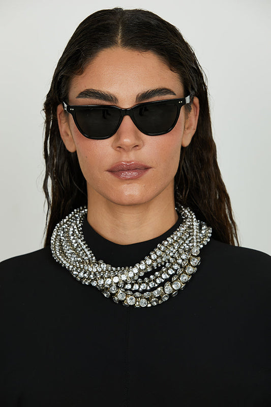 Collana MUKU 4 file full strass con chiusura gancio retro art. RCA2508484001 Donna Relish Autunno Inverno 2025/2026
