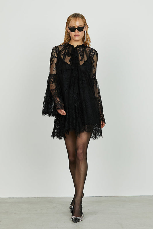 Abito NASH corto manica lunga volant pizzo più gale art. RCA2509010004 Donna Relish Autunno Inverno 2025/2026