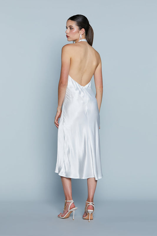 Abito ALCORN Midi  Svasato Scollato Dietro con Passante Logo Strass art. RCP2509055016 Donna Relish Primavera Estate 2025