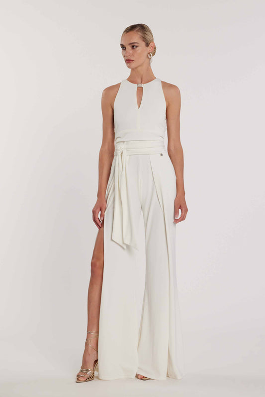 Tuta PONKY_A vita alta più cintura più Pantalonelone a zampa con spacchi più accessorio art. RCP2607006001 Donna Relish Primavera Estate 2026