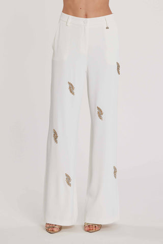 Pantalone AVEZAM vita alta ampia con applicazioni strass art. RCP2607006006 Donna Relish Primavera Estate 2026