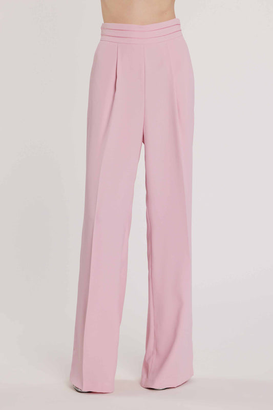 Pantalone MORITA vita alta con pinces più piping largo art. RCP2607006008 Donna Relish Primavera Estate 2026