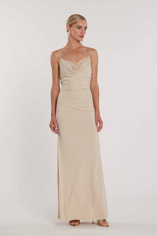 Abito PAMPAS_A lungo scollo morbido più bretelle strass più pizzo art. RCP2609036004 Donna Relish Primavera Estate 2026