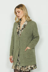 Cardigan BOFFELLI manica lunga con bottoni più tasche art. RDA2402634007 Donna Relish Autunno Inverno 2024/25