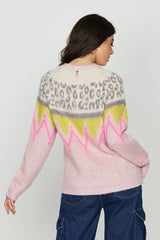 Maglia beres manica lunga jacuqard rombi più maculato art. RDA2402634012 Donna Relish Autunno Inverno 2024/25