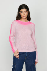 Maglia vanesse manica lunga con spruzzatura fluo art. RDA2402634014 Donna Relish Autunno Inverno 2024/25