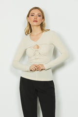 Blusa BRUNA manica lunga con goccia più coulisse seno art. RDA2403006028 Donna Relish Autunno Inverno 2024/25