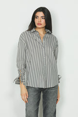 Camicia DELIA manica lunga con fettucce polsi righe art. RDA2403056025 Donna Relish Autunno Inverno 2024/25