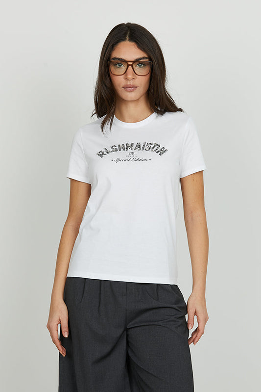 T-shirt REELS mezza manica con stampa più pietre più strass art. RDA2501033004 Donna Relish Autunno Inverno 2025/2026