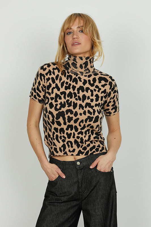 Maglia KYLA mezza manica ciclista fantasia maculata art. RDA2502439050 Donna Relish Autunno Inverno 2025/2026