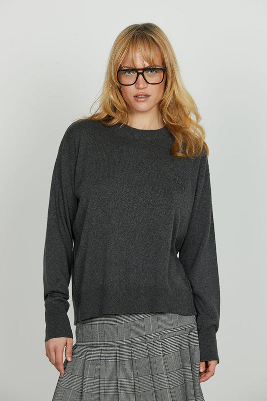 Maglia LEUCADE manica lunga girocollo con ricamo logo art. RDA2502659044 Donna Relish Autunno Inverno 2025/2026