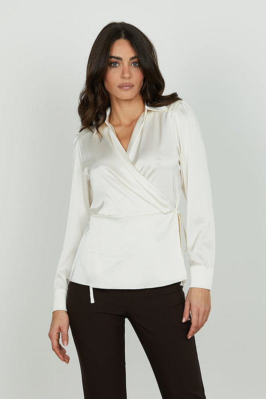 Blusa DUCA manica lunga scollo incrocio più laccetti art. RDA2503006015 Donna Relish Autunno Inverno 2025/2026