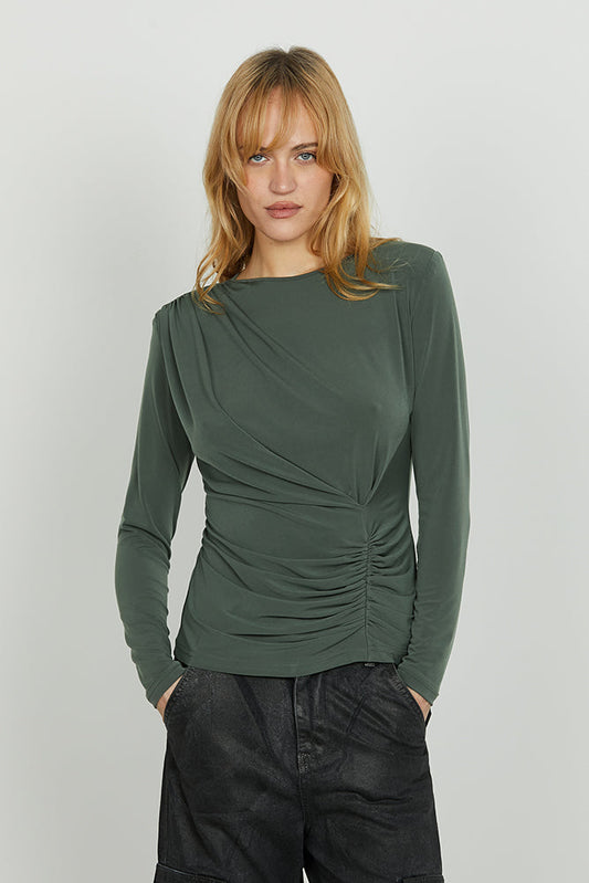 Blusa MERAM manica lunga con pieghe più goccia schiena art. RDA2503006029 Donna Relish Autunno Inverno 2025/2026