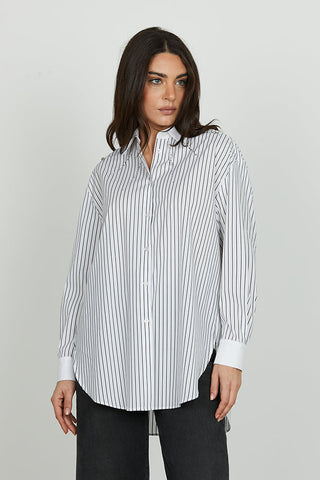 Camicia AFROGI manica lunga con pietre strass righe art. RDA2503033006 Donna Relish Autunno Inverno 2025/2026