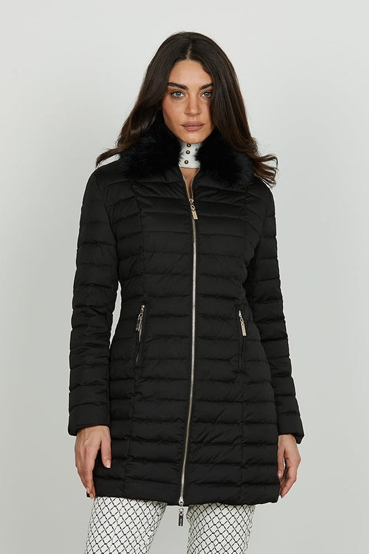 Piumino ULTAR lungo manica lunga con collo ecopelliccia più zip art. RDA2505009013 Donna Relish Autunno Inverno 2025/2026