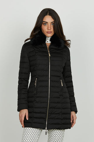 Piumino ULTAR lungo manica lunga con collo ecopelliccia più zip art. RDA2505009013 Donna Relish Autunno Inverno 2025/2026