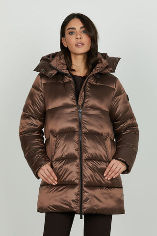 Piumino ARGANIAN manica lunga con polsi costina più cappuccio stacc. Più zip più tasche art. RDA2505010015 Donna Relish Autunno Inverno 2025/2026