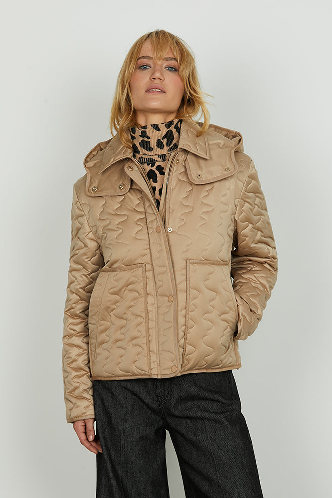Giubbino WAVE manica lunga con cappuccio stacc. Più ts toppa più coulisse più impunture onda art. RDA2505010031 Donna Relish Autunno Inverno 2025/2026