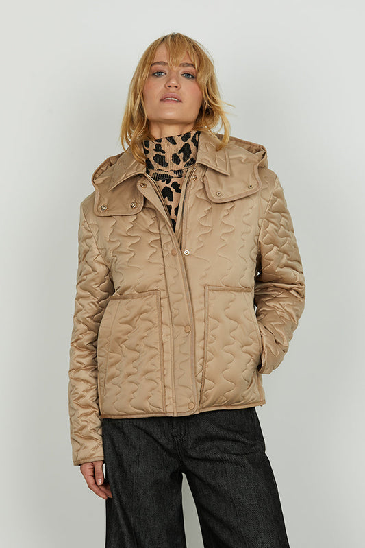 Giubbino WAVE manica lunga con cappuccio stacc. Più ts toppa più coulisse più impunture onda art. RDA2505010031 Donna Relish Autunno Inverno 2025/2026