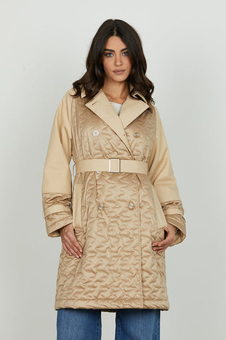 Trench DOBLY manica lunga doppio petto con cintura più tasche più impunture onda art. RDA2505010032 Donna Relish Autunno Inverno 2025/2026