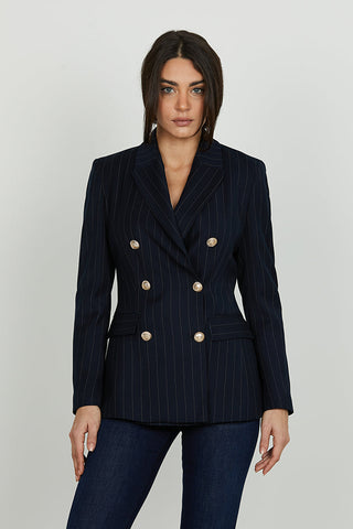 Giacca FUGAM lunga manica lunga doppio petto con patte gessato art. RDA2505091007 Donna Relish Autunno Inverno 2025/2026