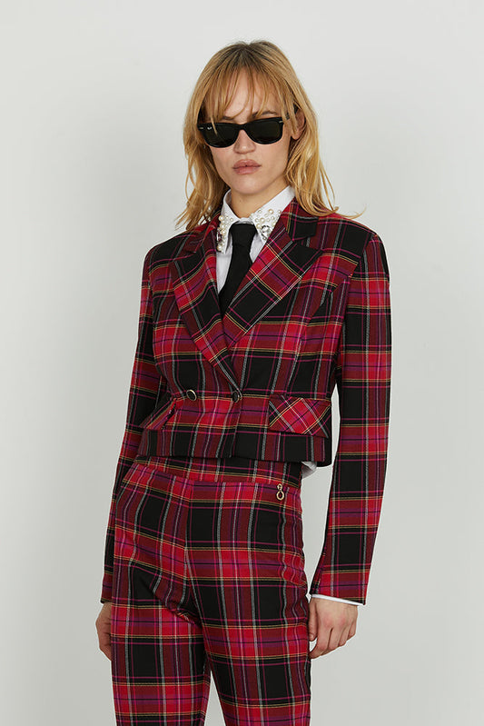 Giacca RERUUM_QU corta manica lunga doppio petto con patte quadri art. RDA2505091037 Donna Relish Autunno Inverno 2025/2026