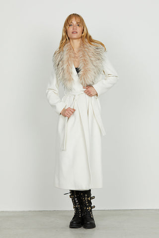 Cappotto ANNAPUR lungo manica lunga con collo eopelliccia stacc. Più cintura più ts più impunture art. RDA2505550005 Donna Relish Autunno Inverno 2025/2026