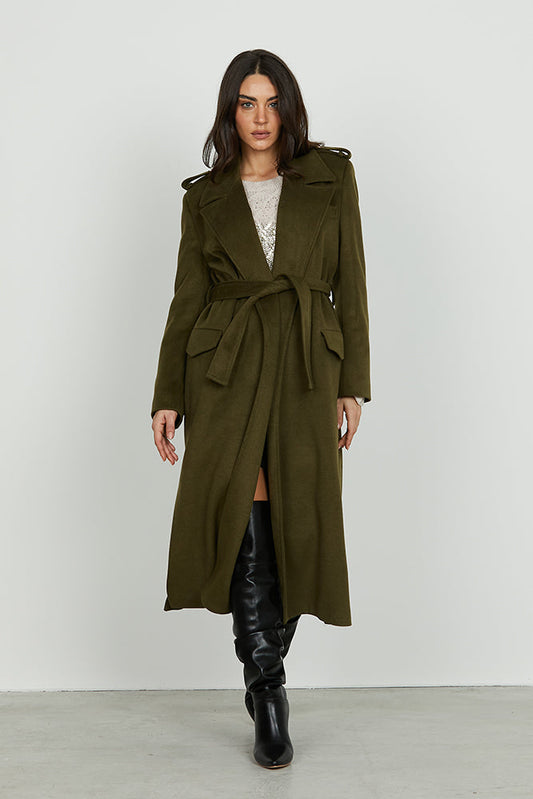Capotto SHISPA lungo manica lunga con alette più patte più cintura art. RDA2505550054 Donna Relish Autunno Inverno 2025/2026