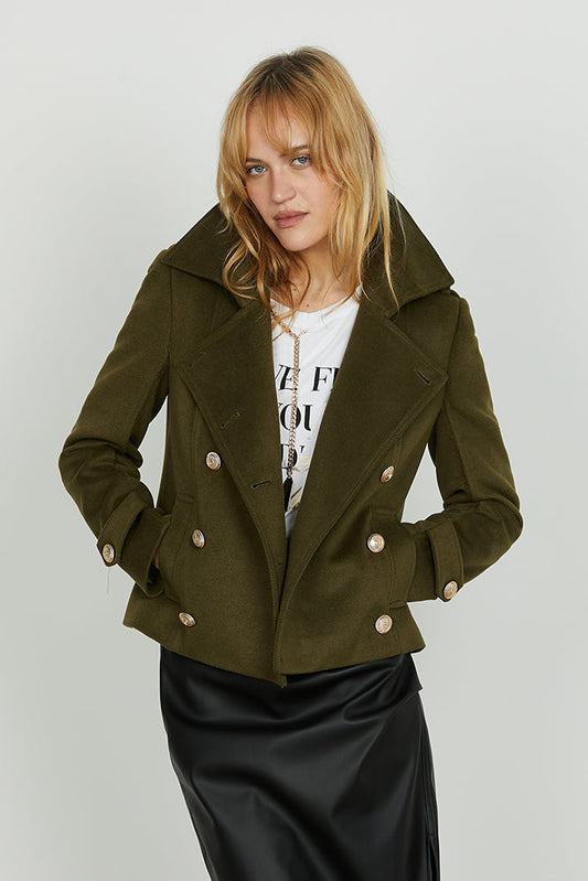 Cappotto MAVIL corto manica lunga con alette doppio petto con bottoni più tasche art. RDA2505550056 Donna Relish Autunno Inverno 2025/2026