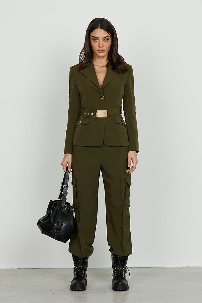 Panta TECLANA vita alta con elastico più tasconi più tasche francesi più pieghe art. RDA2507006030 Donna Relish Autunno Inverno 2025/2026