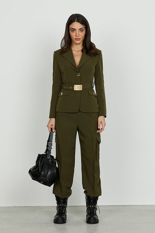 Panta TECLANA vita alta con elastico più tasconi più tasche francesi più pieghe art. RDA2507006030 Donna Relish Autunno Inverno 2025/2026