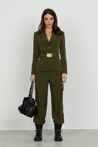 Panta TECLANA vita alta con elastico più tasconi più tasche francesi più pieghe art. RDA2507006030 Donna Relish Autunno Inverno 2025/2026
