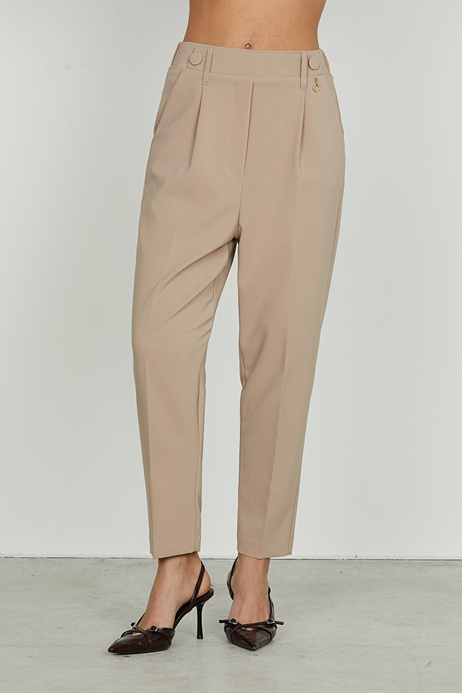 Panta DUXI vita alta con elastico più passanti con ts francesi più pieghe art. RDA2507006036 Donna Relish Autunno Inverno 2025/2026