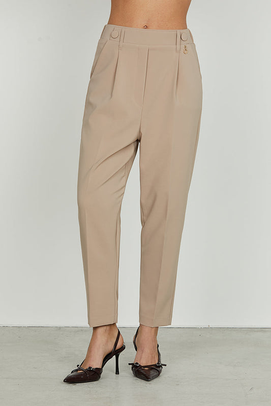 Panta DUXI vita alta con elastico più passanti con ts francesi più pieghe art. RDA2507006036 Donna Relish Autunno Inverno 2025/2026