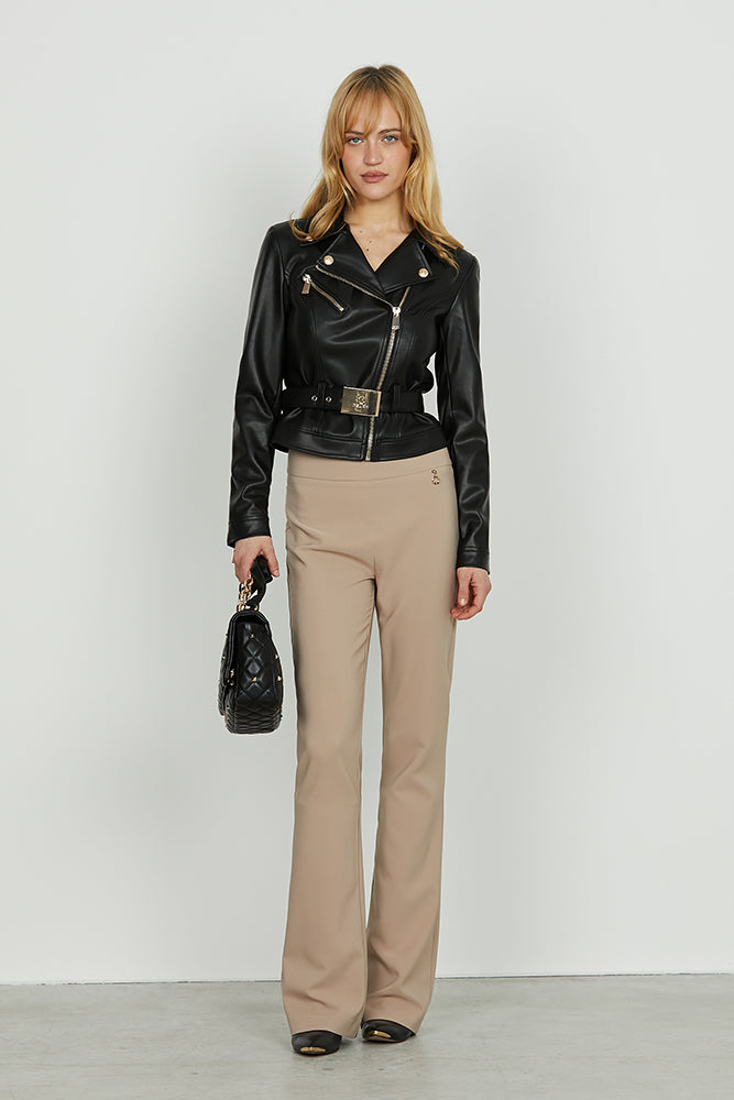 Panta BALBINA vita alta con bustino alto zampa art. RDA2507006045 Donna Relish Autunno Inverno 2025/2026
