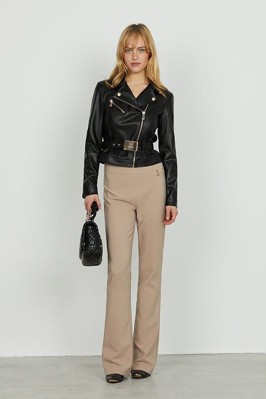 Panta BALBINA vita alta con bustino alto zampa art. RDA2507006045 Donna Relish Autunno Inverno 2025/2026