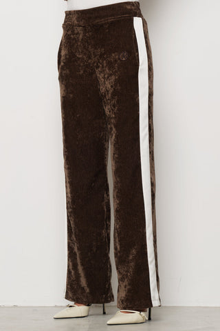 Pantalone LENOIR in velluto più Ricamo Logo più Bande Laterali art. RDA2507006093 Donna Relish Autunno Inverno 2025/2026