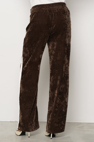 Pantalone LENOIR in velluto più Ricamo Logo più Bande Laterali art. RDA2507006093 Donna Relish Autunno Inverno 2025/2026