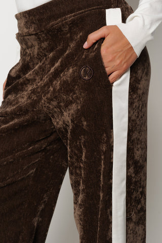 Pantalone LENOIR in velluto più Ricamo Logo più Bande Laterali art. RDA2507006093 Donna Relish Autunno Inverno 2025/2026