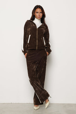 Pantalone LENOIR in velluto più Ricamo Logo più Bande Laterali art. RDA2507006093 Donna Relish Autunno Inverno 2025/2026