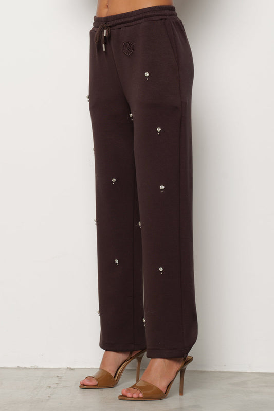 Pantalone ALBERO in felpa con applicazioni e ricamo logo art. RDA2507091098 Donna Relish Autunno Inverno 2025/2026