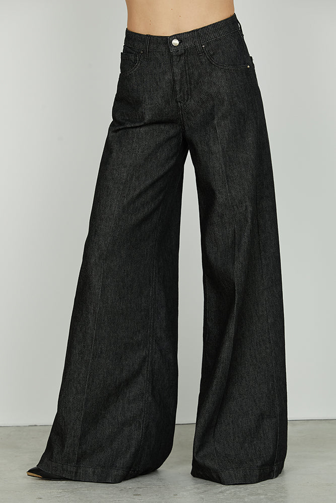 Panta LINDA_31 vita media 5 tasche super wild fit denim black art. RDA2507645009 Donna Relish Autunno Inverno 2025/2026
