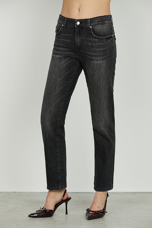 Panta CINDY_31 v.media 5 ts con micro-rotture cigarette fit denim black art. RDA2507656017 Donna Relish Autunno Inverno 2025/2026